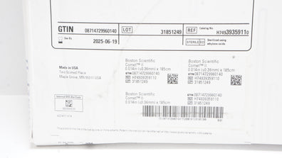 Boston Scientific H74939359110 Comet II Pressure Guidwire 0.014inch x 185cm